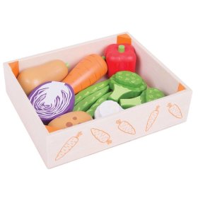 Škatla za igrače Bigjigs z zelenjavo