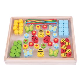 Bigjigs Toys String beads Meadow, Bigjigs Toys