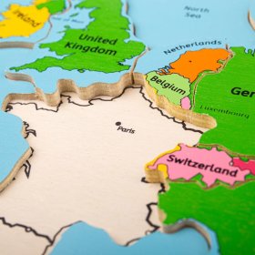 Bigjigs Toys Lesena sestavljanka zemljevid Evrope 25 kosov, Bigjigs Toys