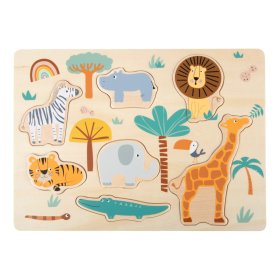 Lesena sestavljanka Small Foot Insert Safari, Small foot by Legler