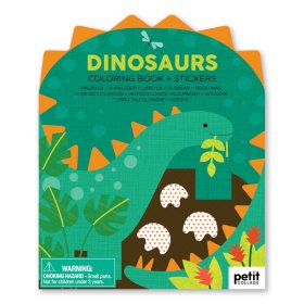 Pobarvanka Petit Collage z nalepkami dinozavrov