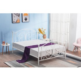 Kovinska postelja PANAMA 120x200 cm - bela, Halmar