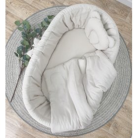 Pletena postelja z opremo za dojenčka - bež, Ourbaby®