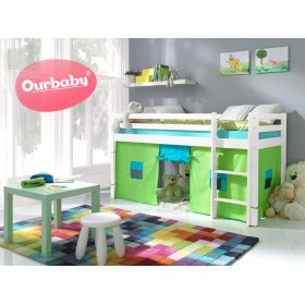 Otroška dvižna postelja Ourbaby Modo - bela, Ourbaby