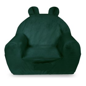 Otroški stol z ušesi - temno zelen