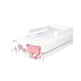 Otroška postelja MAX Pink Tedy Bear 160x80 cm - bela, BabyBoo