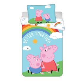 Posteljnina Pujsa Pepa 100 x 135 cm + 40 x 60 cm, Sweet Home, Peppa pig