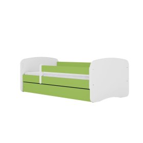 Otroška postelja z ograjo Ourbaby - zeleno-bela, All Meble