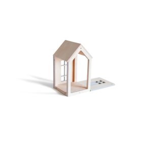 Magnetna lesena hiška Montessori - siva, OKT