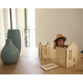 Magnetna lesena hiška Montessori - čarobni gozd, OKT