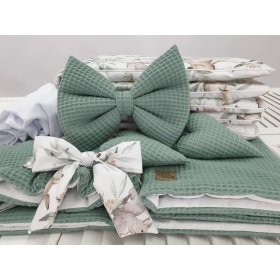 Pletena postelja z opremo za dojenčka - Gozdne živali, TOLO