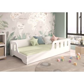 Otroška postelja Montessori Koko 140x70 cm - bela
