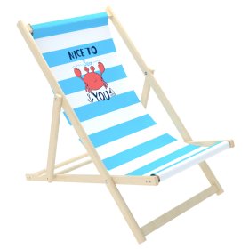 Otroški ležalnik za plažo Krab - modro-bel, Chill Outdoor