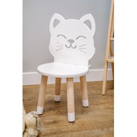 Otroški stol - Cat - bel, Ourbaby