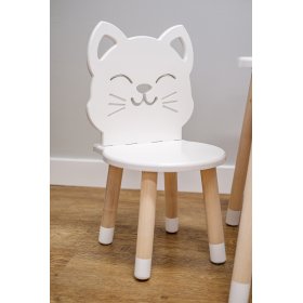 Otroški stol - Mačka - bela, Ourbaby