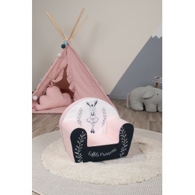 Otroški stol Bunny Ballerina - belo-roza