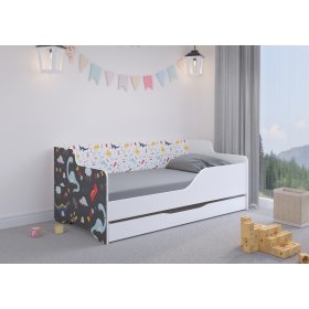 Otroška postelja LILU 160 x 80 cm - Dinozavri, Wooden Toys