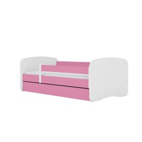 Otroška postelja Ourbaby s ograjico - roza-bela, All Meble