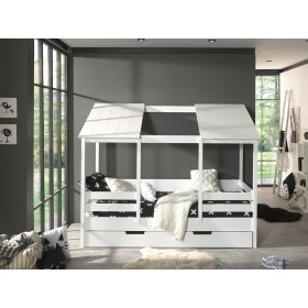 Otroška postelja v obliki hiše Malia - bela, VIPACK FURNITURE