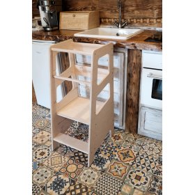 Montessori učni stolp Hugo MINI 75 - naravni, Ourbaby