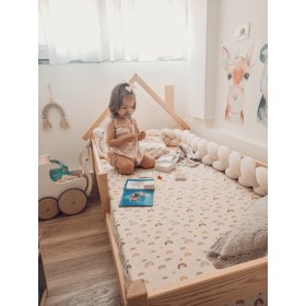Otroška hiška postelja Ollie - naravna, Litdrew