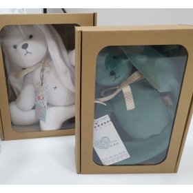 Velur igrača Zajec 35 cm - zelena, TOLO