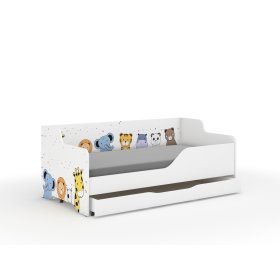 Otroška postelja LILU 160 x 80 cm - ZOO, Wooden Toys