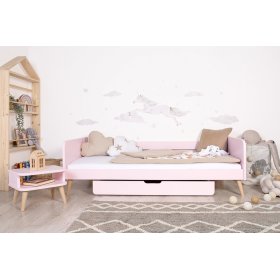 Rastoča postelja Nell 2v1 - pudrasto roza, Ourbaby