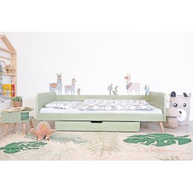Rastoča postelja Nell 2 v 1 - pastelno zelena, Ourbaby