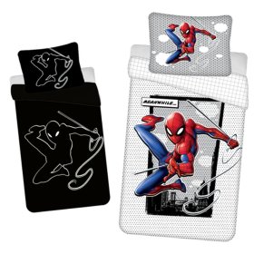 Posteljnina s svetlečim učinkom Spider-man 140 x 200 cm + 70 x 90 cm, Sweet Home, Spiderman