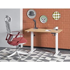 B53 pisalna miza z nastavljivo višino, artisan hrast / bela