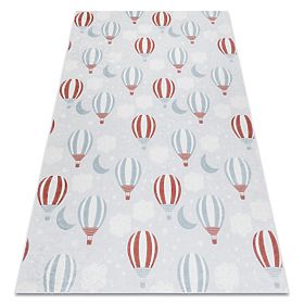 BAMBINO 1349 pralna preproga Baloni, oblaki za otroke proti zdrsu - siva, F.H.Kabis