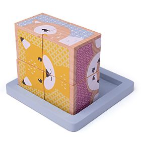 Bigjigs Baby Lesene kocke Woodland