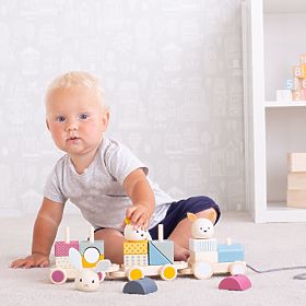 Bigjigs Baby Leseni vlak z živalmi - poškodovana embalaža