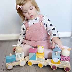 Bigjigs Baby Leseni vlak z živalmi - poškodovana embalaža