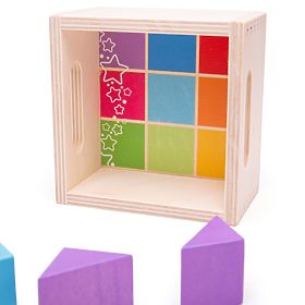 Bigjigs Baby Prvi leseni kocki set 17 kosov, Bigjigs Toys