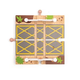 Bigjigs Rail Lesena tirnica za vlak s podeželsko cesto 80 kosov