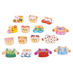 Bigjigs Toys Bear Family Dress Up Puzzle, Bigjigs Toys
