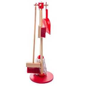 Bigjigs Toys čistilni igralni set rdeč, Bigjigs Toys