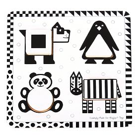 Bigjigs Toys Lesen vložek puzzle črno-bele oblike 1