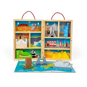 Bigjigs Toys Lesena potovalna igralna garnitura