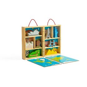 Bigjigs Toys Lesena potovalna igralna garnitura