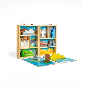 Bigjigs Toys Lesena potovalna igralna garnitura