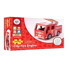 Bigjigs Toys Leseni gasilski avto