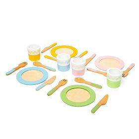 Bigjigs Toys Leseni komplet za serviranje