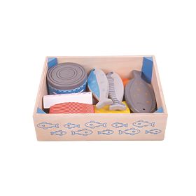 Bigjigs Toys Leseni morski sadeži v škatli, Bigjigs Toys