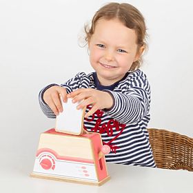 Bigjigs Toys Leseni toaster roza - poškodovana embalaža