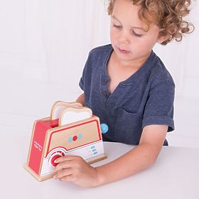 Bigjigs Toys Leseni toaster s pikami, Bigjigs Toys