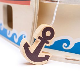 Bigjigs Toys Piratska ladja s pirati