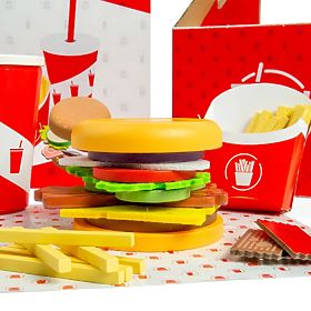 Bigjigs Toys Set Burger in krompirček